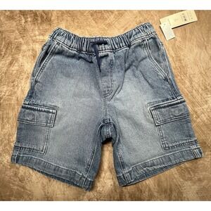 Youth Size 8 Blue Denim Cargo Short NWT By Weekend academy
